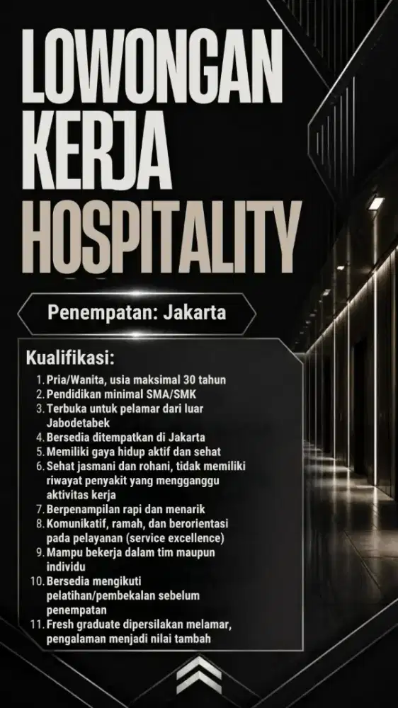 Lowongan Kerja Hospitality