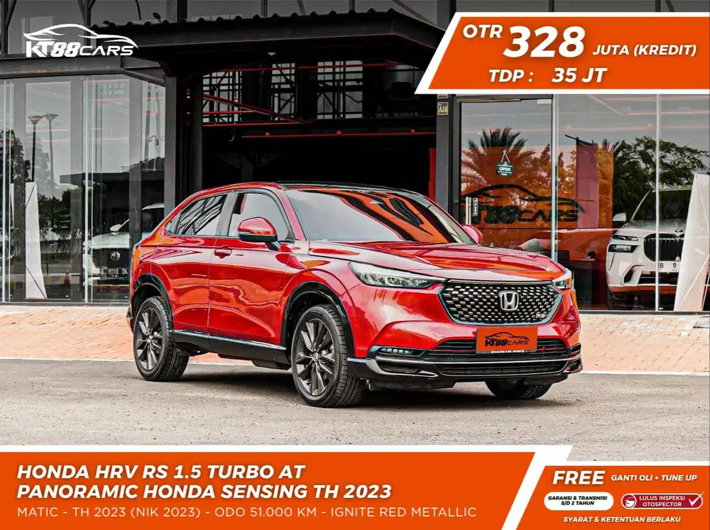 Honda HRV RS 1.5 Turbo Sensing panoramic 2023 merah matic