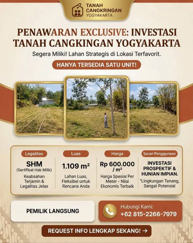 ️ TANAH DIJUAL !!! - Lokasi di kaliurang cangkringan, Yogyakarta