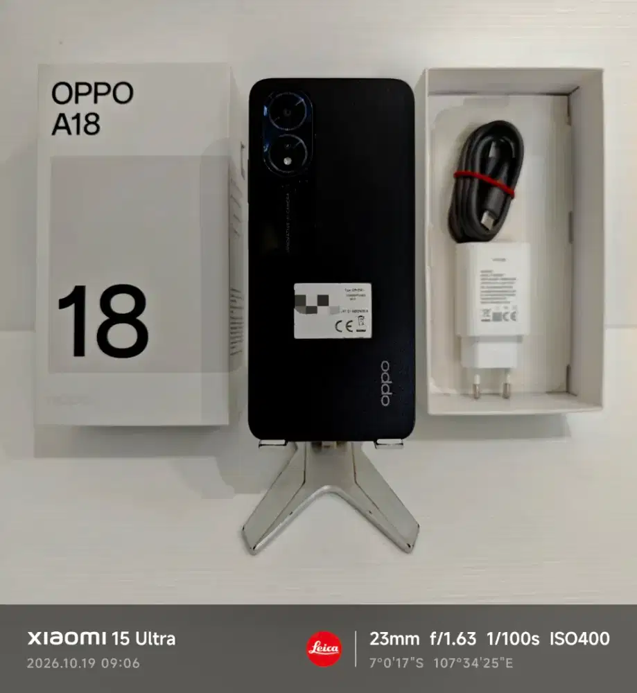 Oppo A18 4/128 Gb Fullset Garansi Ex Resmi mulus 97% bs TT/BT..