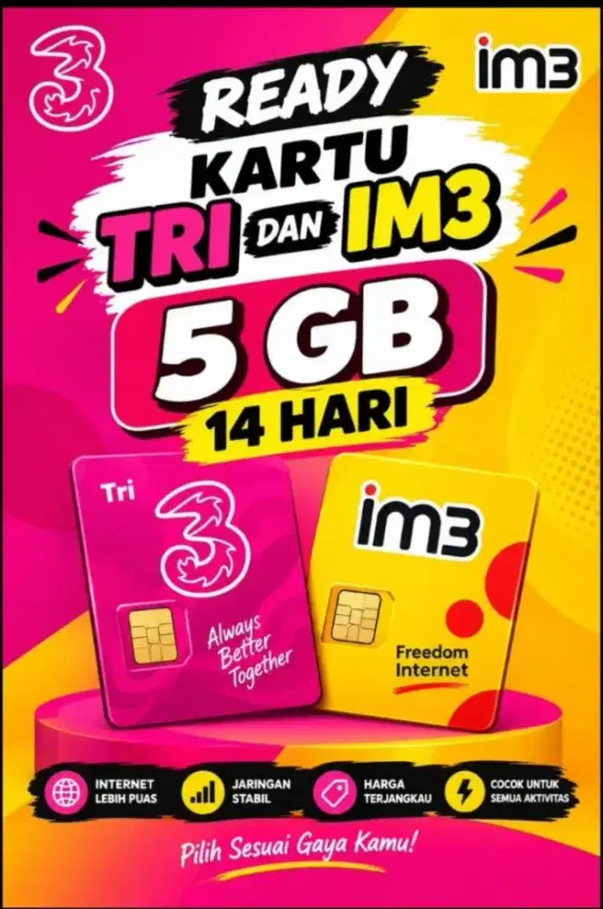 kartu internet kuota 5gb reguler