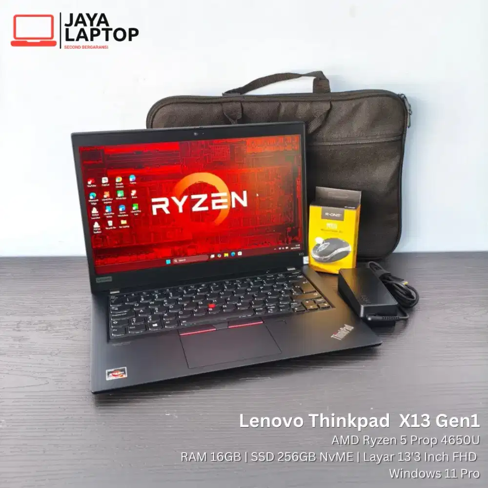 Lenovo Thinkpad X13 G1 Ryzen 5 Pro 16/256GB Laptop Second Bekas