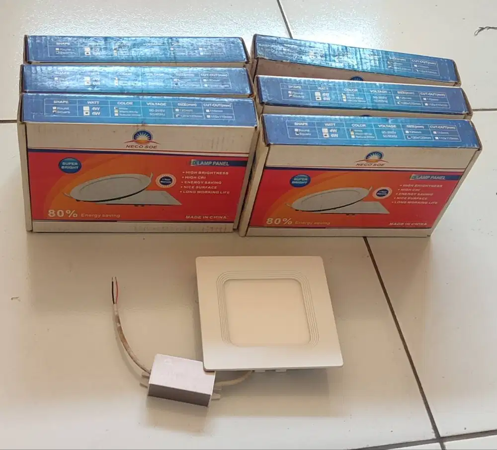 Lampu Downlight Led  Plafon segiempat 6 Watt