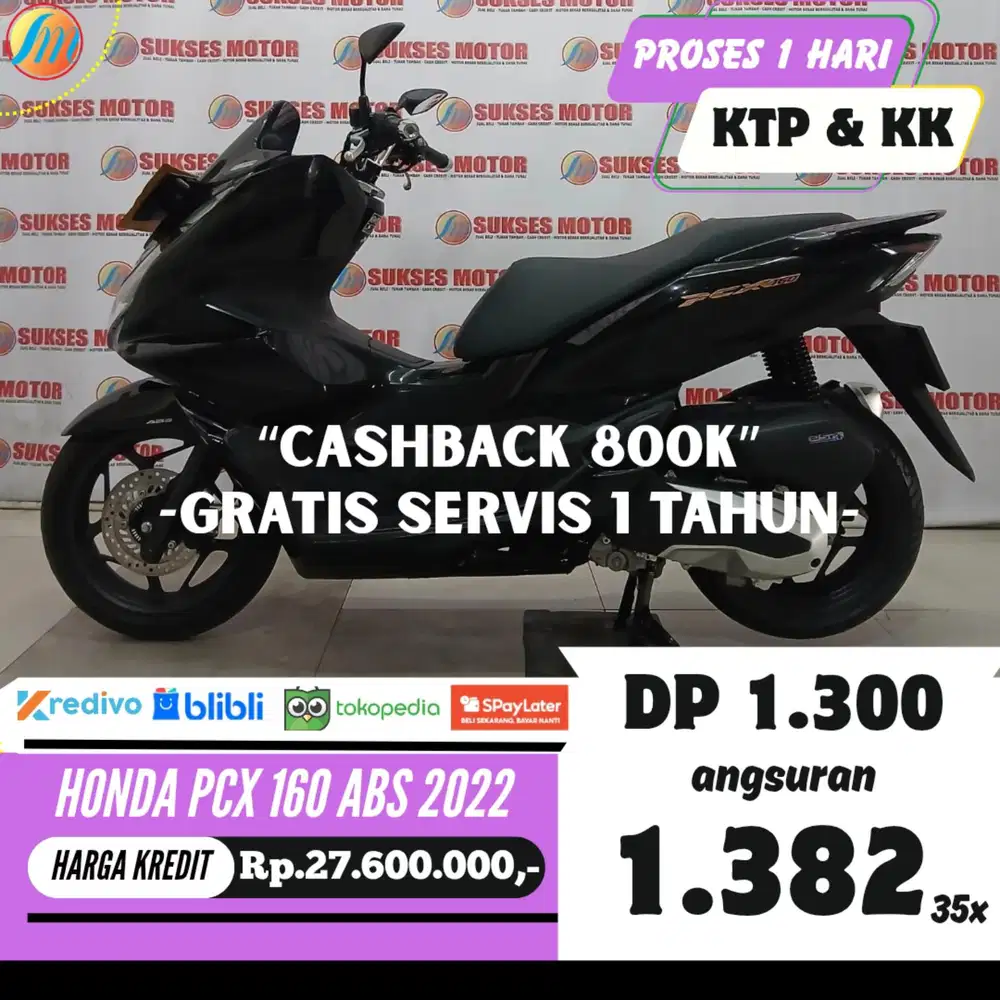 HONDA PCX 160 ABS 2022 KREDIT MURAH ANGSURAN SANGAT RENDAH BERGARANSI