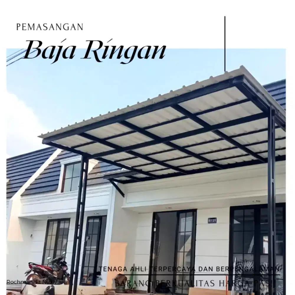 Kanopi Baja Ringan Bandung - Pasang Langsung - Anti Karat & Garansi