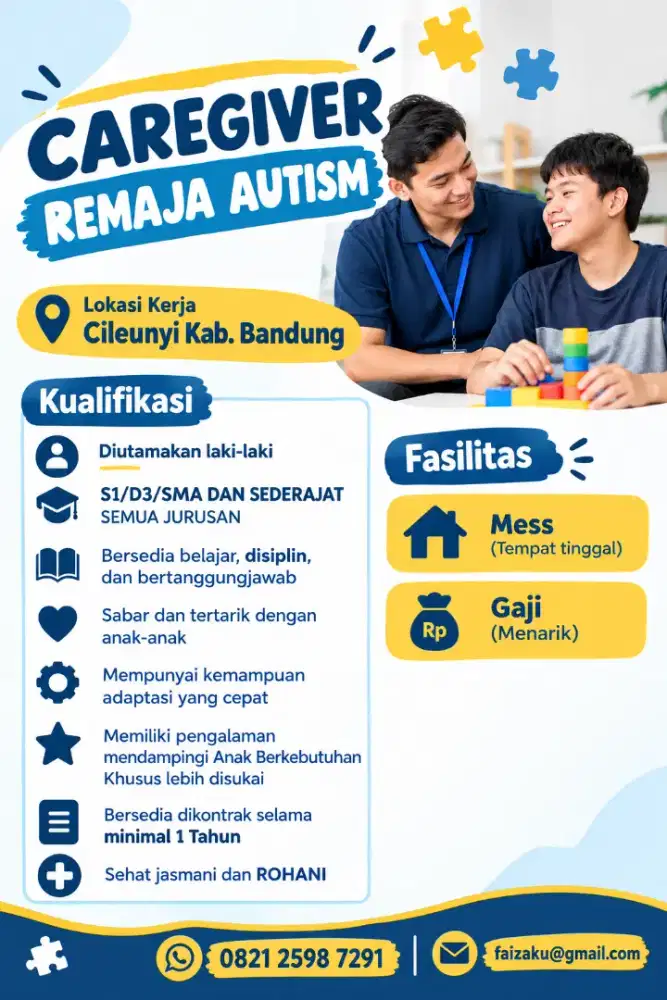 Lowongan Caregiver Remaja Autism
