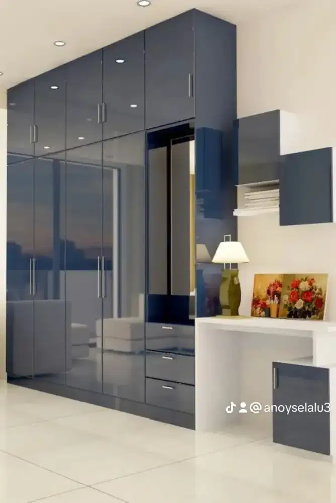 Lemari pakaian buka tutup minimalis modern