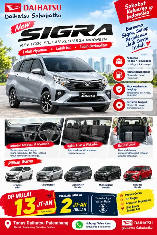Tersedia Sigra all tipe