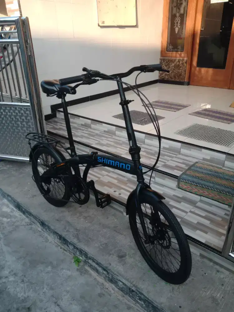 Sepeda Lipat BASIC PHOENIX DOUBLE CAKRAM 7 SPEED CUSTOM BAGUS UK. 20