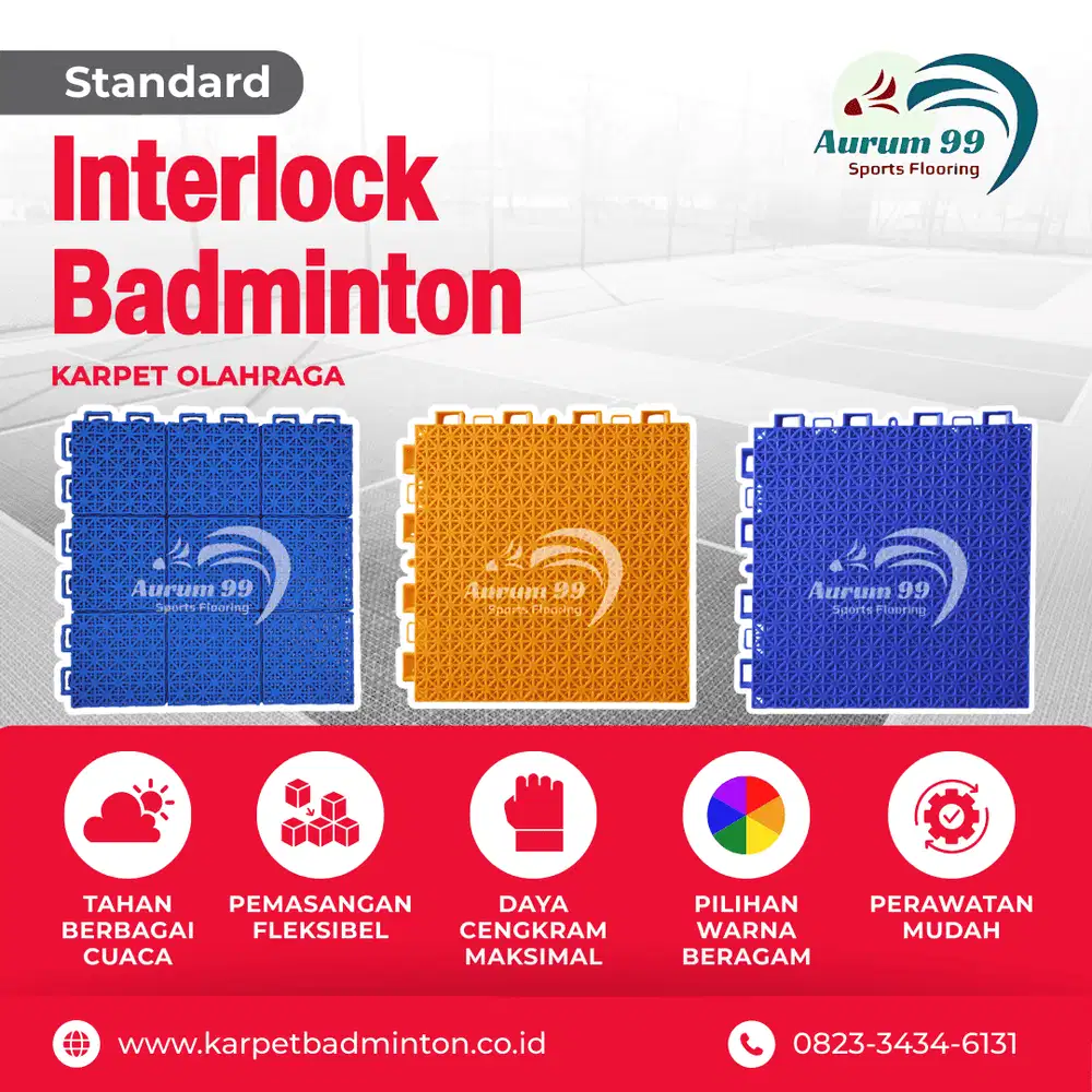 Interlock Badminton - Lantai Interlock Badminton  (Standard)