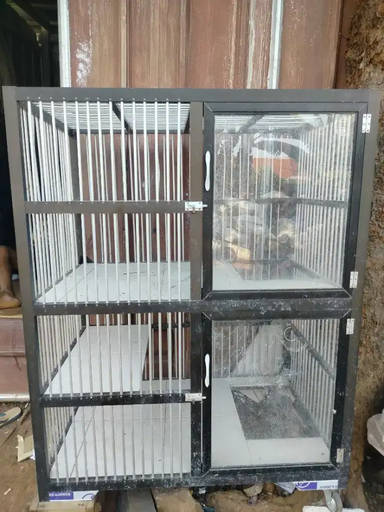 Kandang kucing almunium