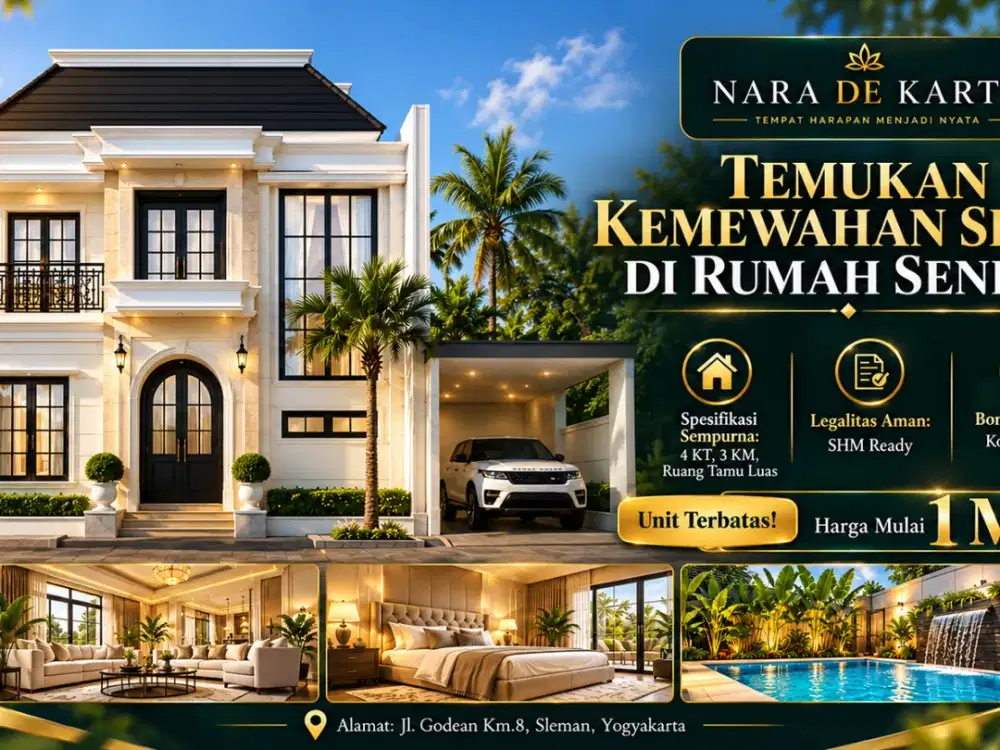 RUMAH MEWAH 2 LANTAI DENGAN KOLAM RENANG PRIBADI DEKAT UGM JOGJA