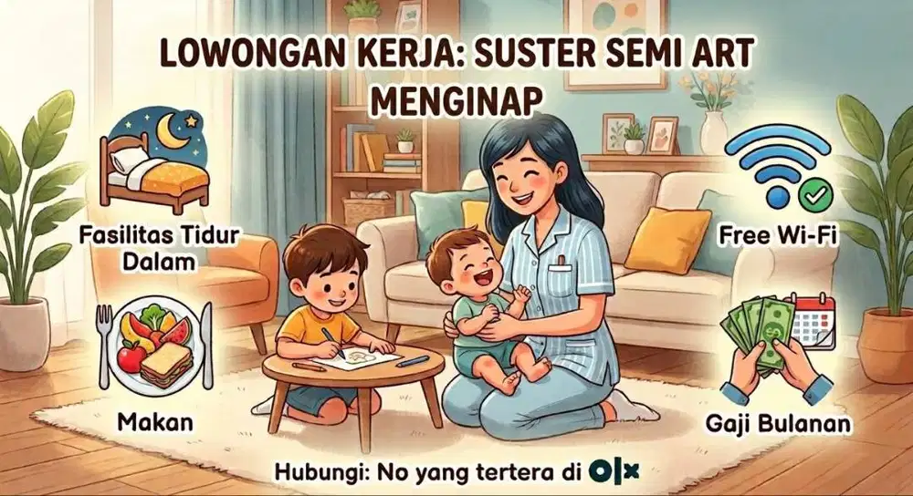 Dibutuhkan Suster Jaga Anak Semi ART + Asisten Rumah Tangga