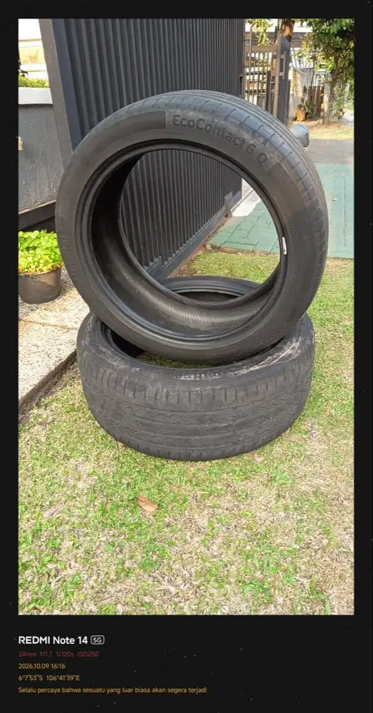 Paket 2 Ban Continental 235/45 19 v xl Kondisi 70%