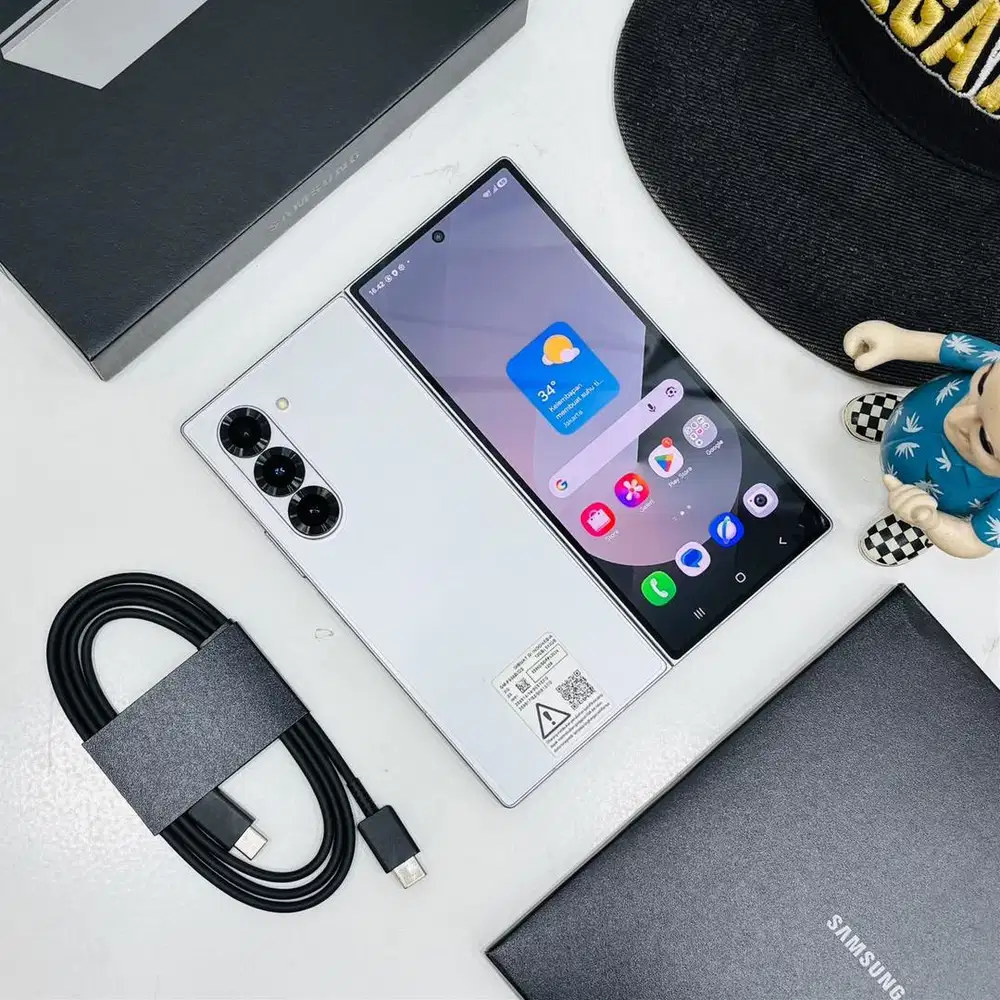 Second samsung z fold 6,silver 12/512gb sein indonesia