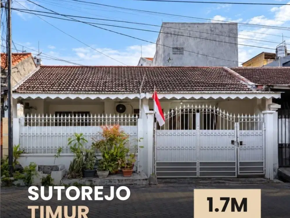 Rumah Sutorejo Timur Butuh Renov TS Row jalan 2 mobil