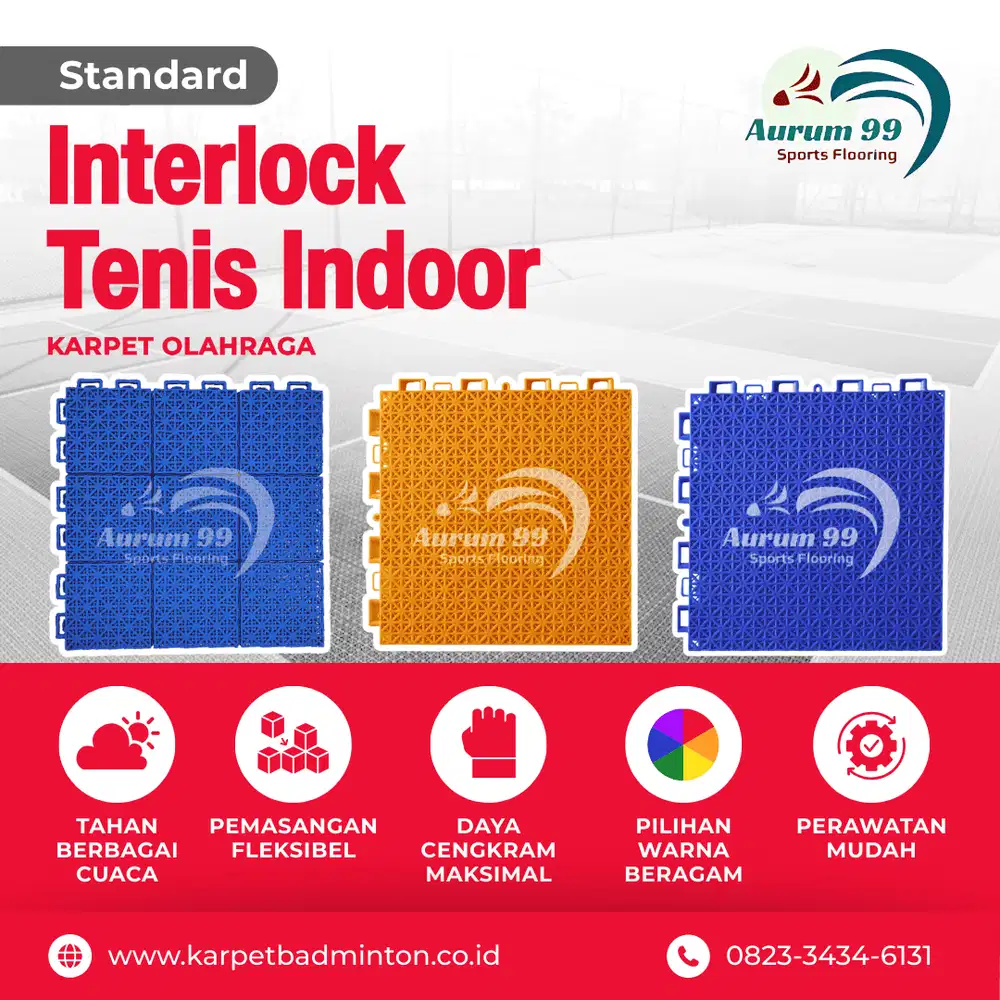 Interlock Lapangan Tenis (Tipe Standard)