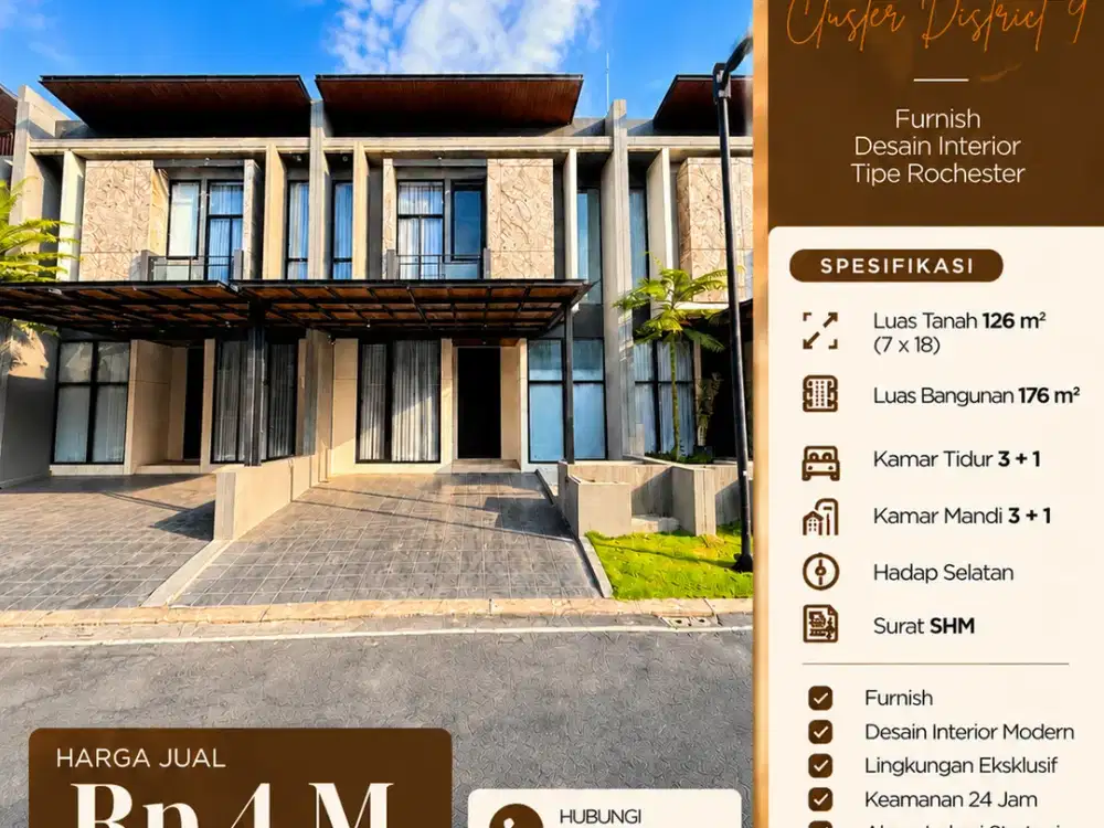 RumahCitraland Utama Cluster District 9 Furnish Desain Interior Tipe Rochester