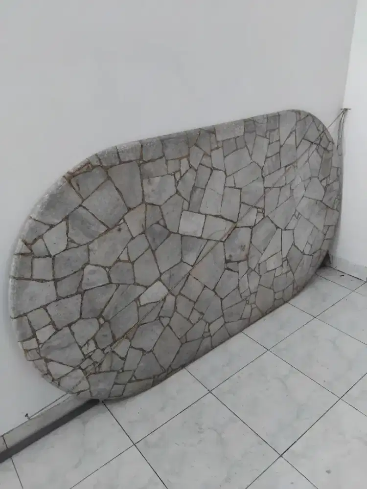Daun meja makan batu onyx