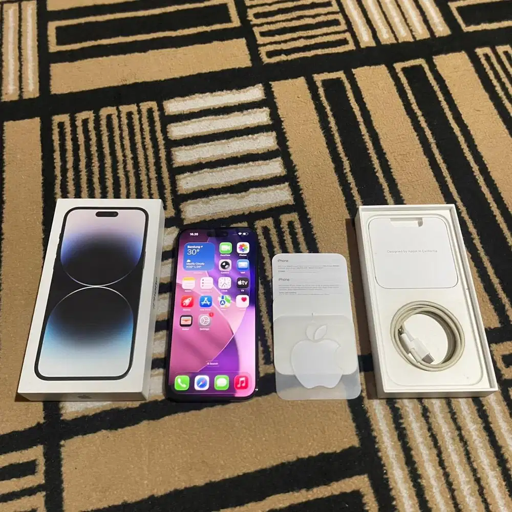 iPhone 14 Pro Max 128gb Bea Cukai ZA/A Space Black Fullset Original