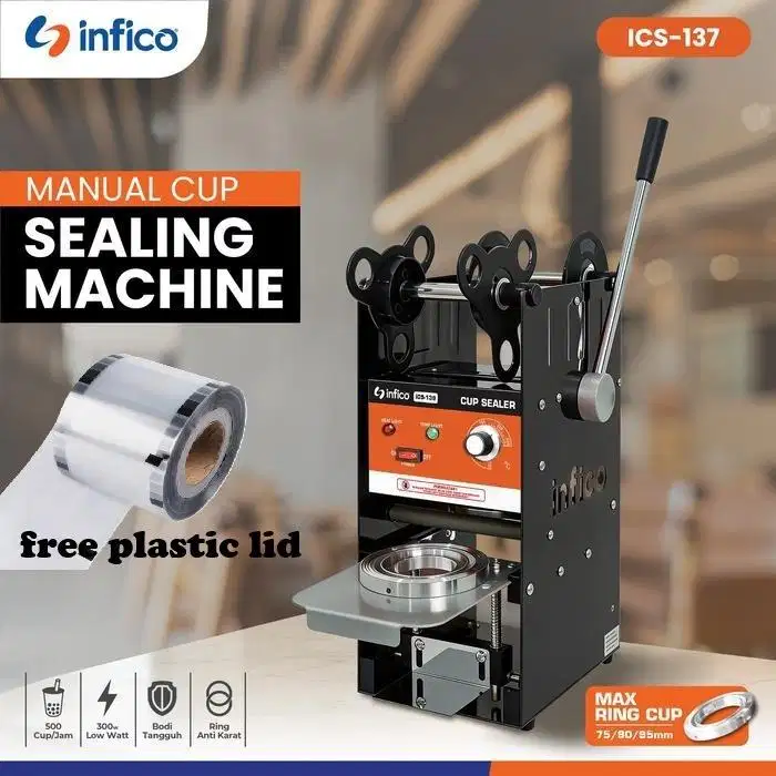 New Smart Manual Cup Sealer INFICO untuk Gelas 12-24oz