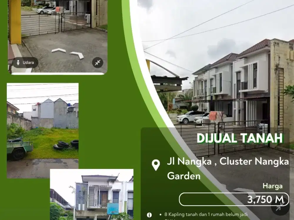 Dijual 8 Kapling Tanah Cluster Nangka Garden Siap Bangun Yang Berminat langsung contact!