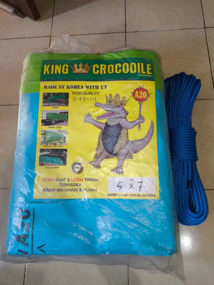 Terpal A20 Super Tebal 5x7m King Crocodile + Bonus Tali Tambang