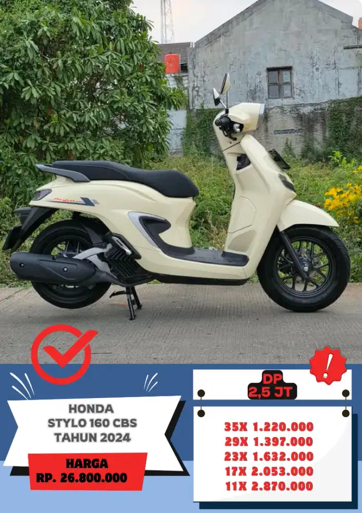 Honda Styo 160 CBS Tahun 2024 Gres Siap Pakai