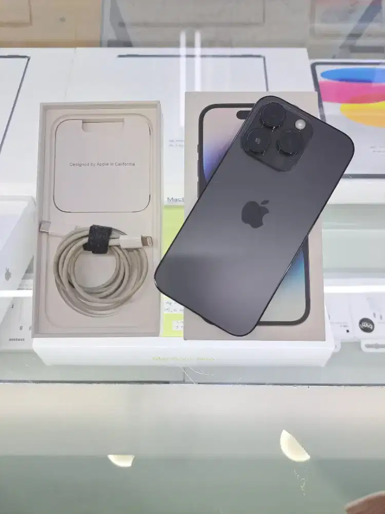 Second IPhone 14 Pro 256GB Black Ex IBOX Mulus Fullset Ori Nego