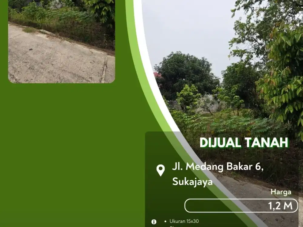 Dijual Tanah Jalan Medang Pekanbaru Kota Sujaya!