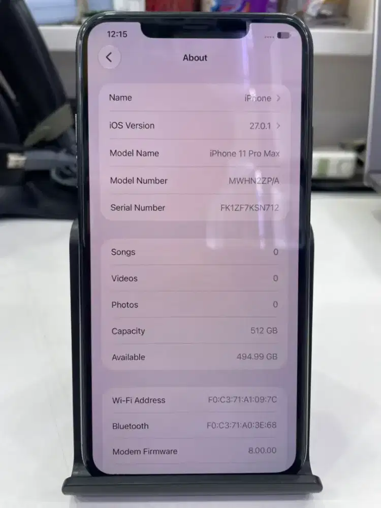 READY SECOND IPHONE 11 PRO MAX 512 SPACE GRAY