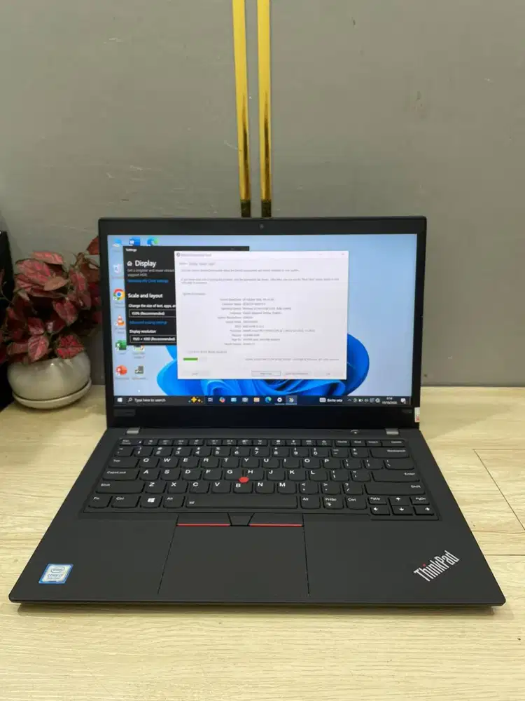 Lenovo Thinkpad T490 core i7 gen8 ram 16gb/256gb 14in sekolah kuliah