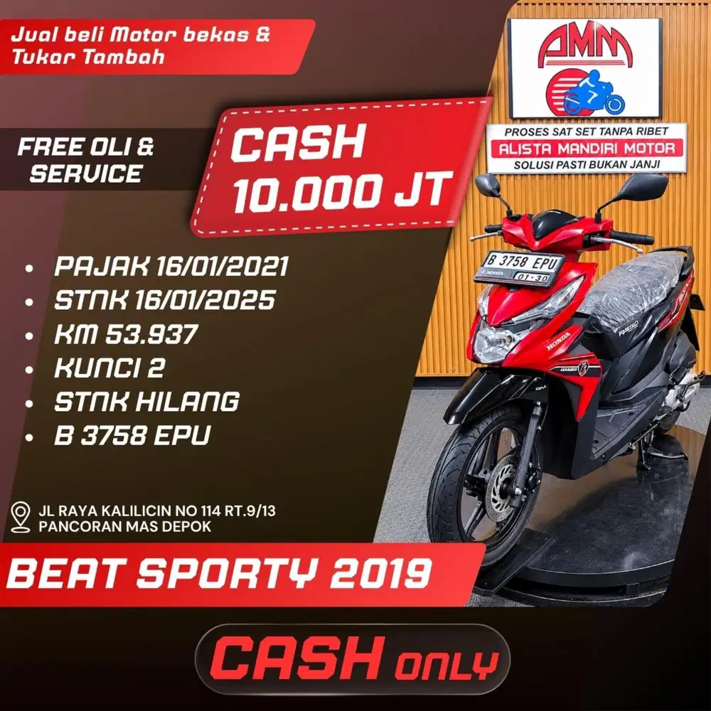 BEAT SPORTY CBS 2019 CASH ONLY ALISTA