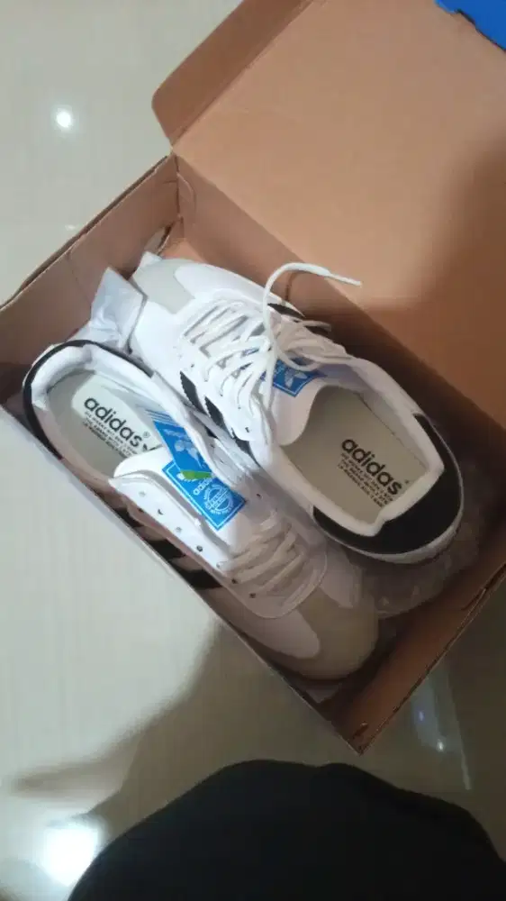 Sepatu Adidas Samba 0g Pria - white blck uk41