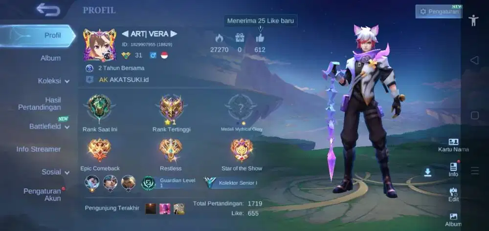 Akun ML Lvl 31 Murah - 99 Skin Saint Seiya & Granger Lightborn