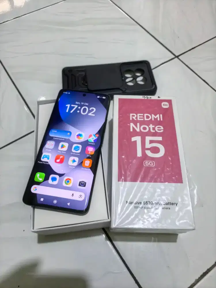 Redmi note 15 5g layar lengkung ram 12g rom 512gb normal mulus