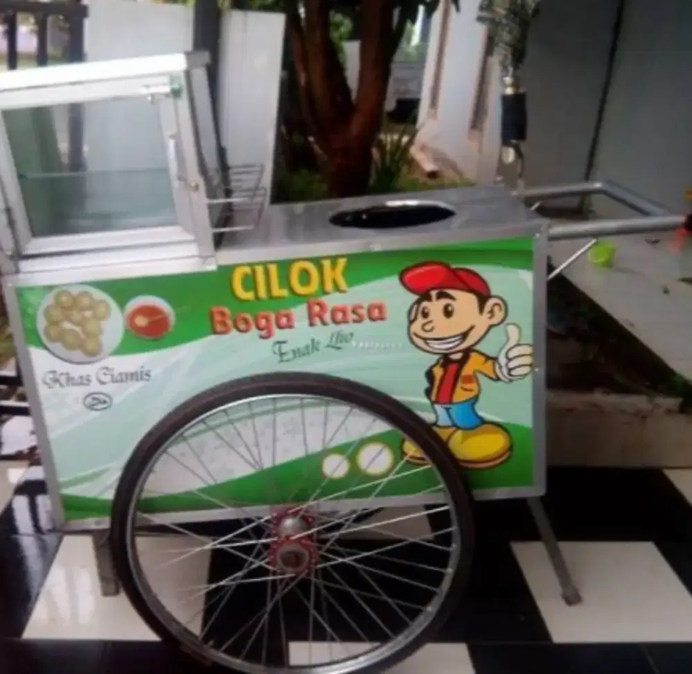 DIJUAL GEROBAK CILOK DORONG RODA DUA