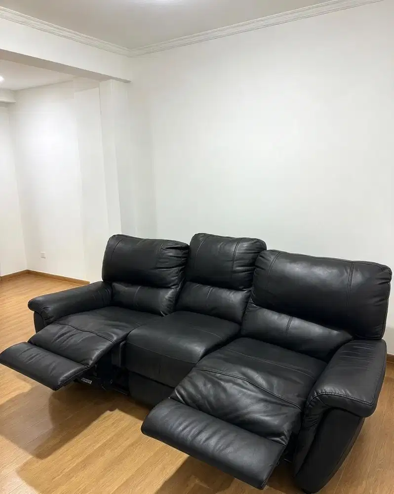 SOFA RECLINER 3 SEATER BRAND GERMANY LEATHER GENUINE