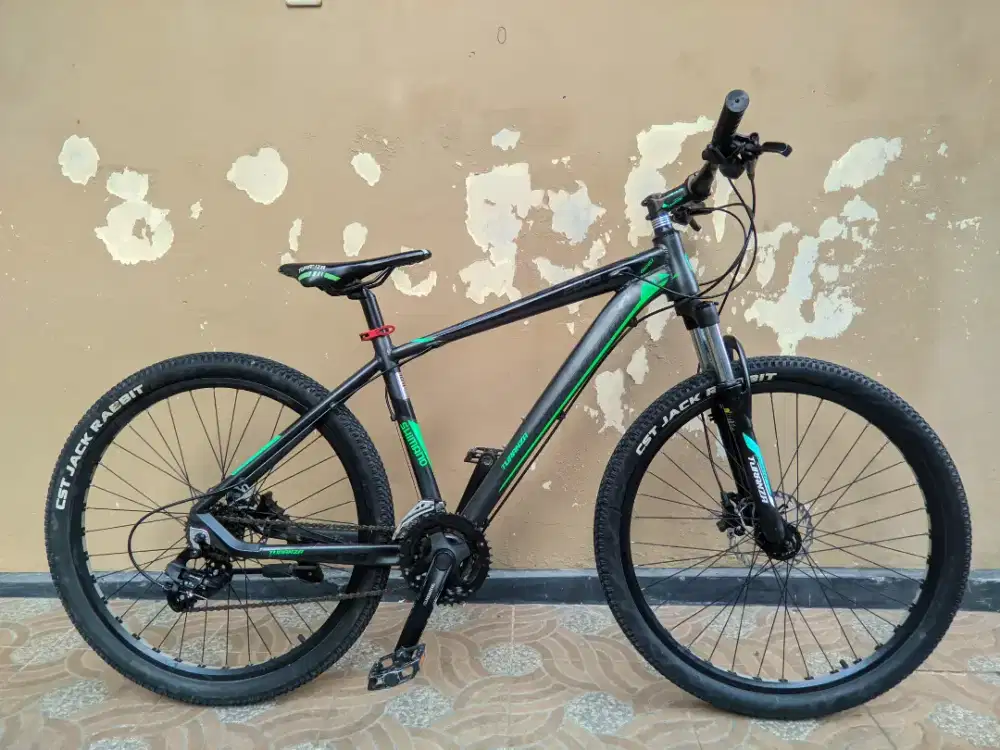 sepeda mtb turanza 2806 frame alloy, rem hidrolik, 3x8 speed shimano