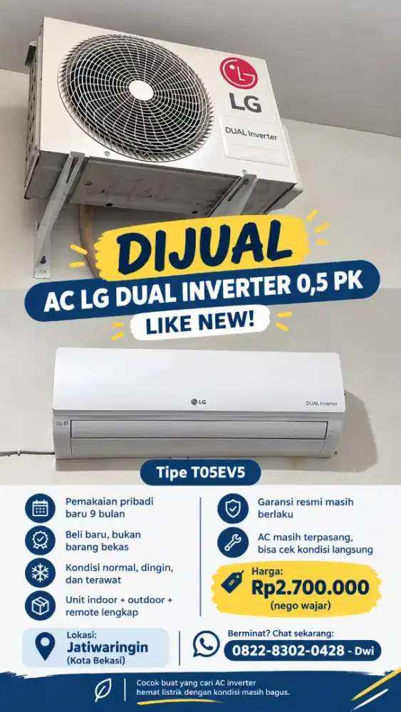 AC LG Dual Inverter 0,5 PK tipe T05EV5