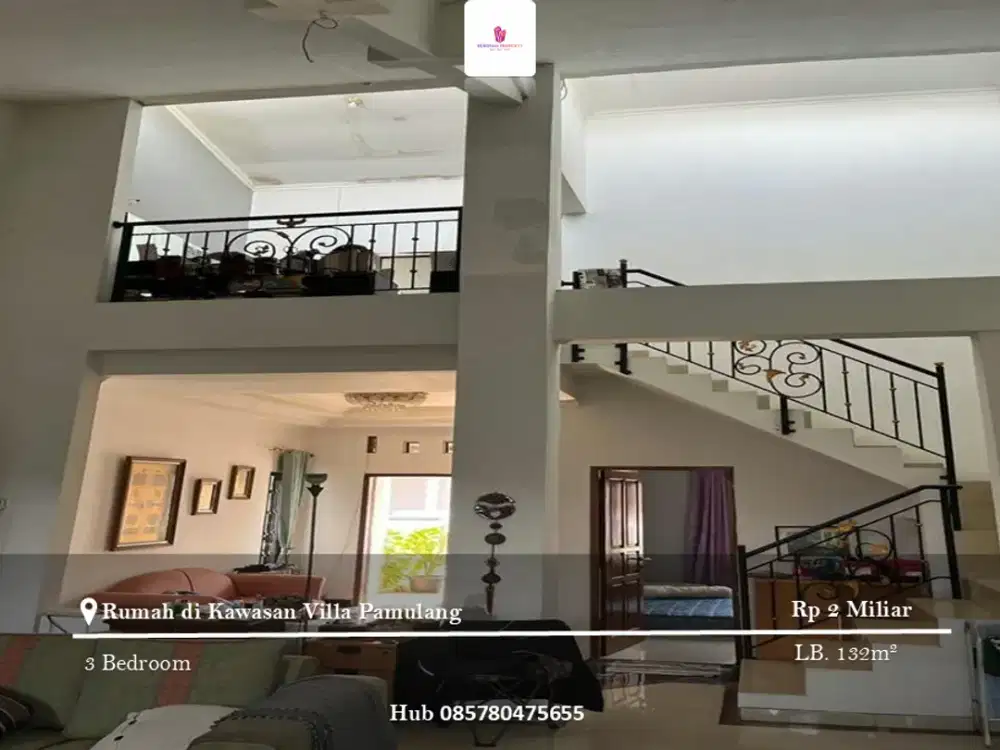 Dijual Rumah Cantik di kawasan Villa Pamulang 2 Lantai