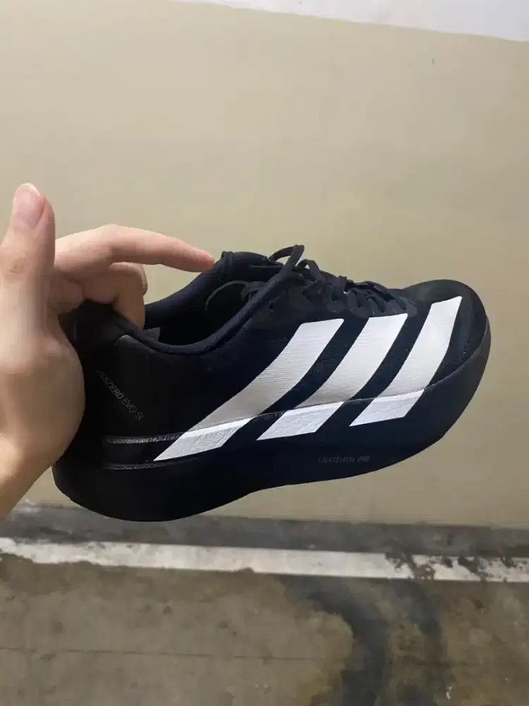 Jual sepatu adidas adizero evo sl original black white size 42
