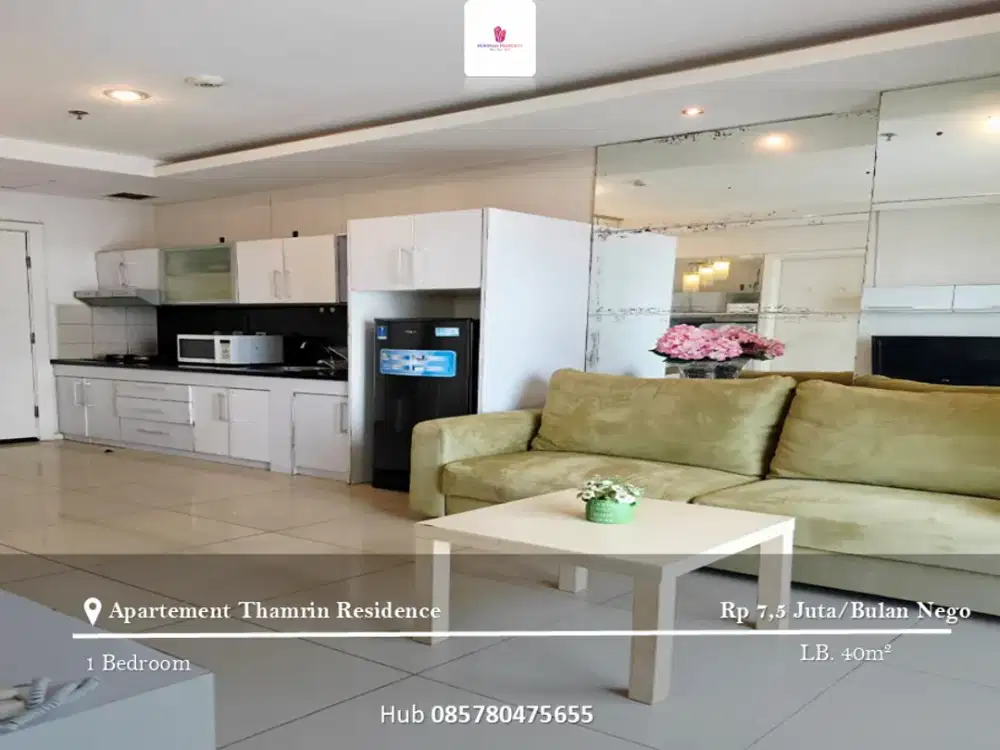 Disewakan Apartement Thamrin Residence 1BR Full Furnished Tower E