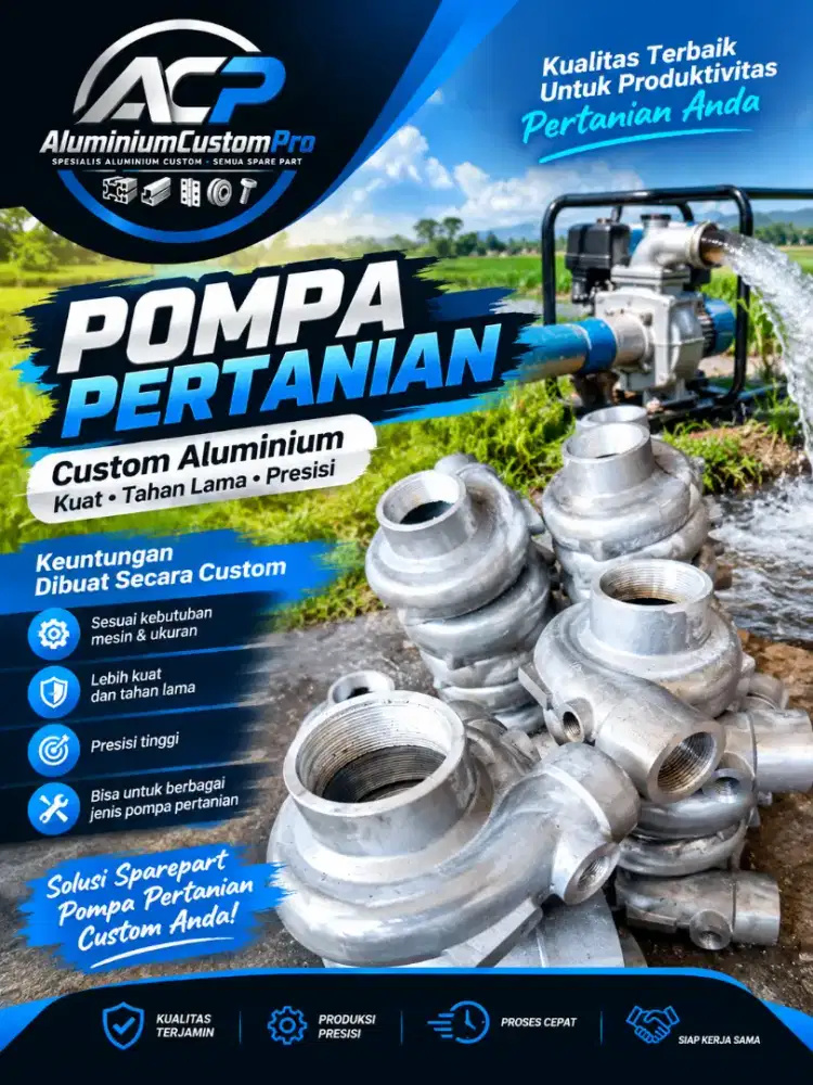 Jual Sparepart Pompa Pertanian Aluminium Custom | Custom Aluminium Pro