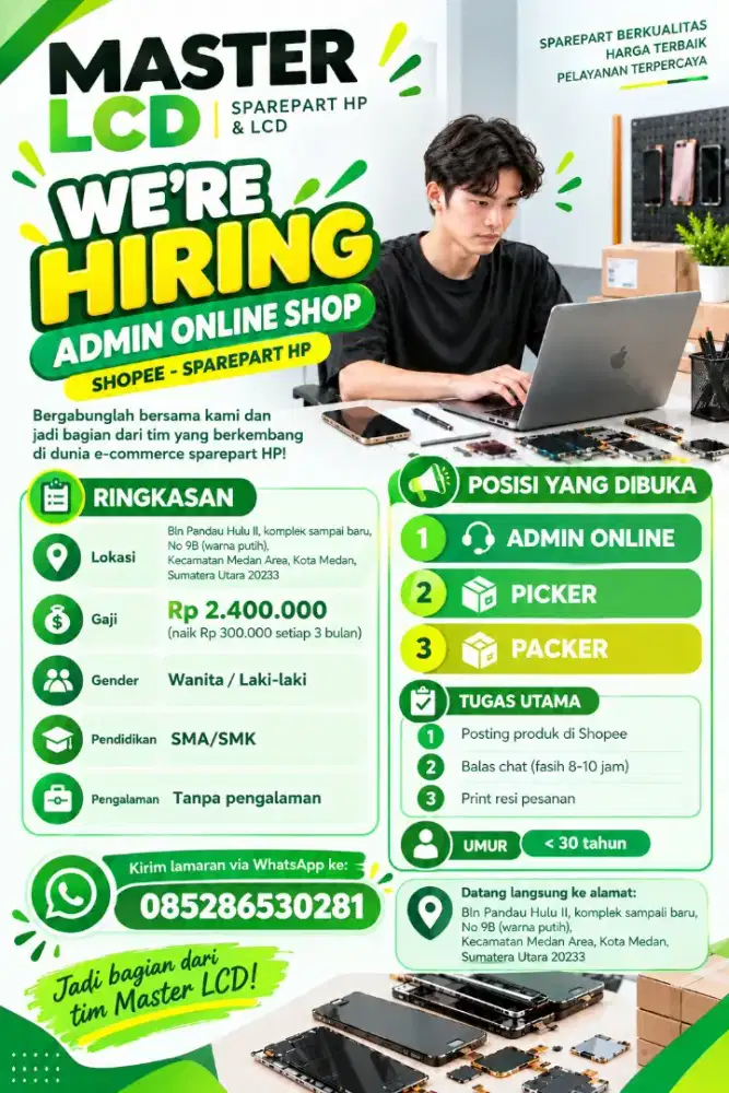 DIBUTUHKAN KADIDAT ONLINE SHOP