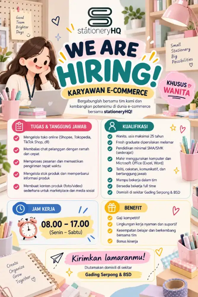 Loker staff toko online