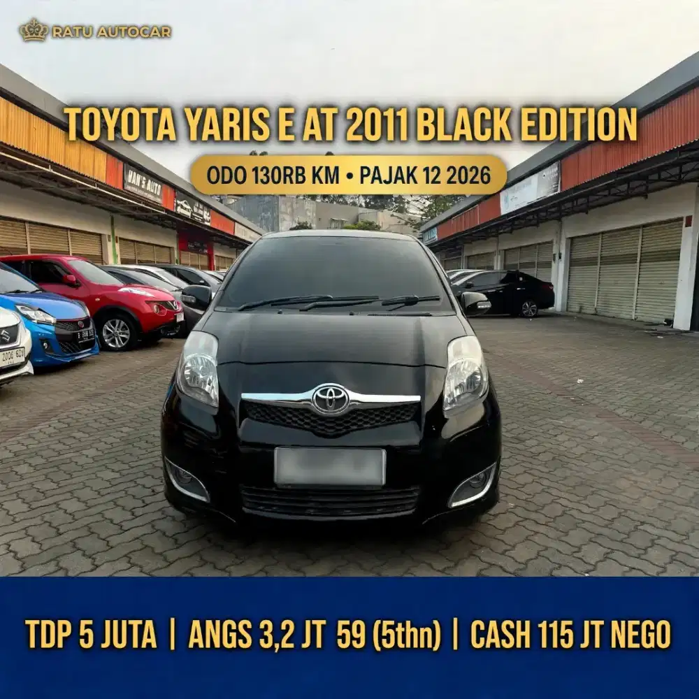 DP PROMO 5JT YARIS E MATIC 2011 BLACK EDITION