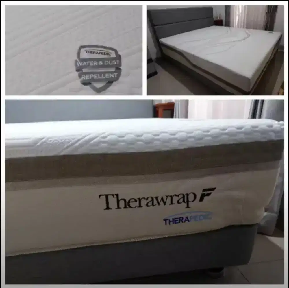Jual murah kasur therapedic therawrap 180x200cm+ divan,6,8jt bs nego