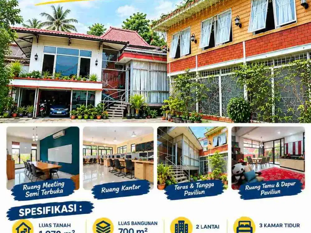 Dijual Cepat Ex Kantor + Paviliun
Hanya 200 meter Dari Mainroad Pasteur Cocok U/ Kantor, Guest House & Kostan