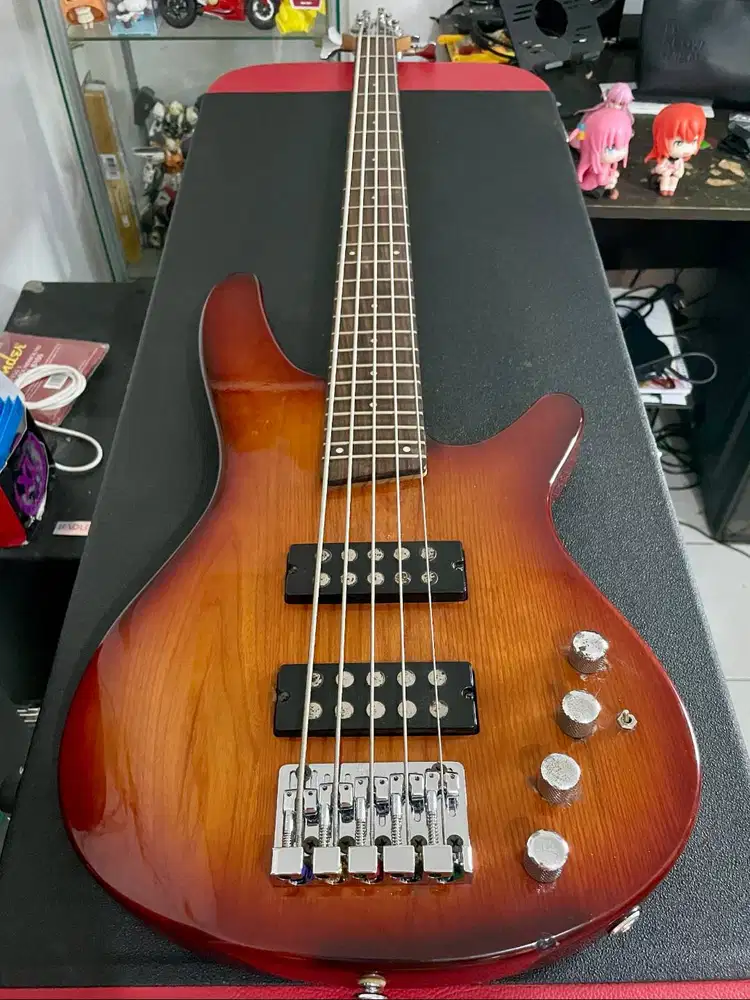 gitar bass 5 senar 5 strings ibanez gio original aktif (pakai batrai)